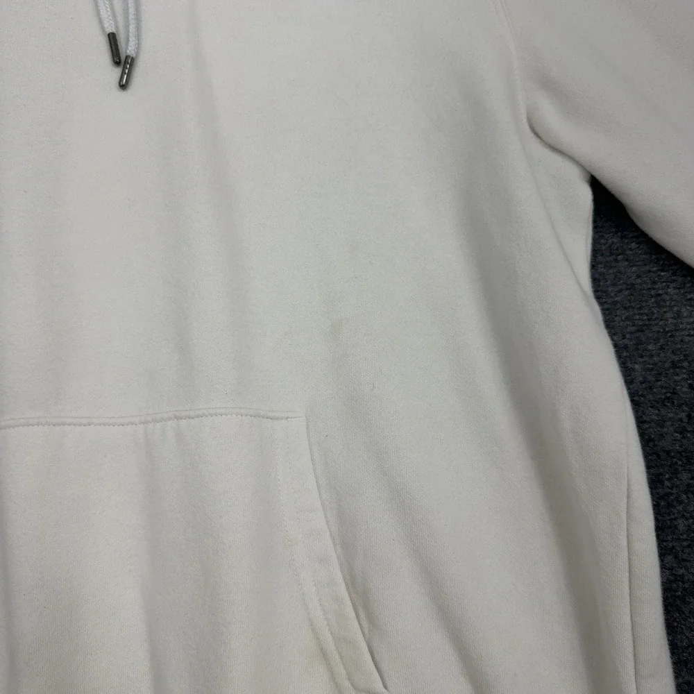 The North Face Hoodie Mens L White Cotton Red Box Logo Pullover Gorpcore